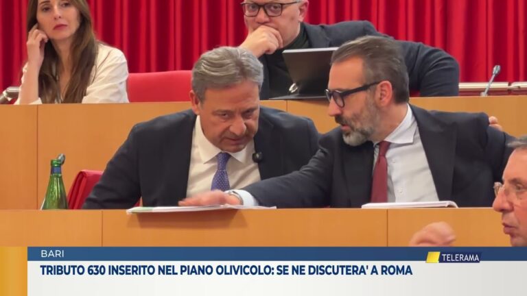 BARI. tributo 630 inserito nel piano olivicolo: se ne discutera’ a Roma