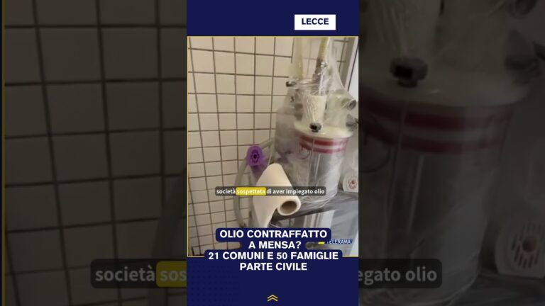 OLIO CONTRAFFATTO A MENSA? 21 COMUNI E 50 FAMIGLIE PARTE CIVILE