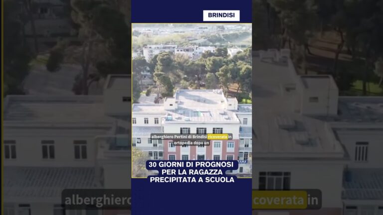 30 GIORNI DI PROGNOSI PER LA RAGAZZA PRECIPITATA A SCUOLA