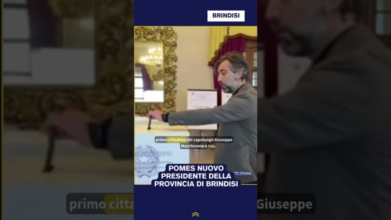 POMES NUOVO PRESIDENTE DELLA PROVINCIA DI BRINDISI