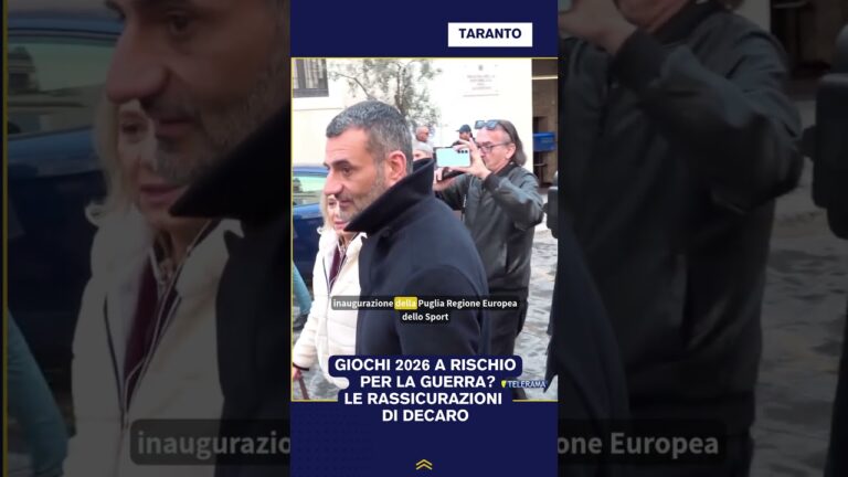 GIOCHI 2026 A RISCHIO PER LA GUERRA? LE RASSICURAZIONI DI DECARO