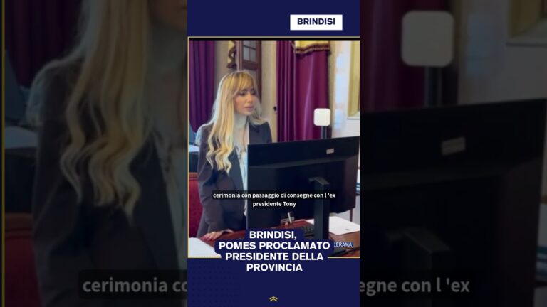 BRINDISI, POMES PROCLAMATO PRESIDENTE DELLA PROVINCIA