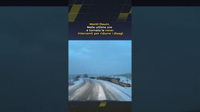 Monti Dauni. Nelle ultime ore è tornata la neve. Mezzi spargisale in azione per ridurre i disagi