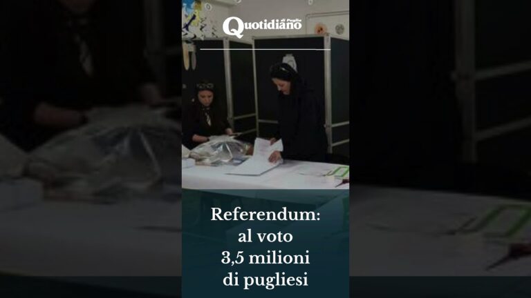 Referendum, al voto 3,5 milioni di pugliesi