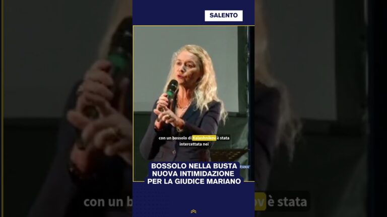 BOSSOLO NELLA BUSTA NUOVA INTIMIDAZIONE PER LA GIUDICE MARIANO