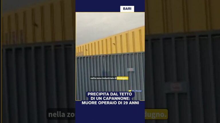 PRECIPITA DAL TETTO DI UN CAPANNONE:MUORE OPERAIO DI 29 ANNI
