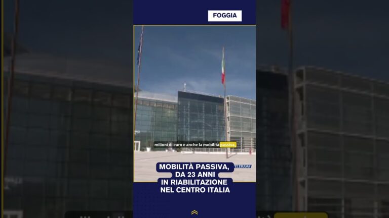 MOBILITÀ PASSIVA, DA 23 ANNI IN RIABILITAZIONE NEL CENTRO ITALIA