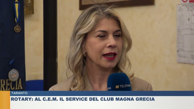 TARANTO.  Rotary: Al C.E.M. il Service del Club Magna Grecia