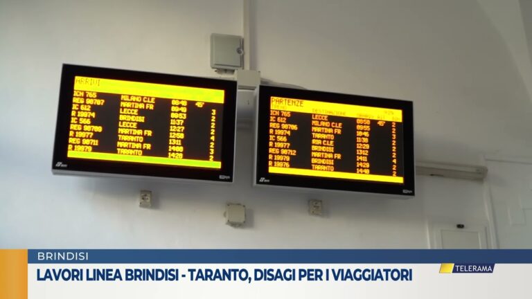 Lavori linea Brindisi – Taranto disagi per i viaggiatori