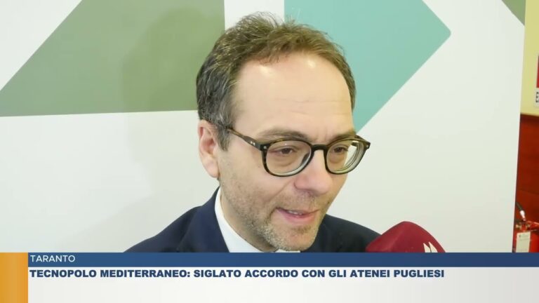 TARANTO.  Tecnopolo Mediterraneo: Siglato accordo con gli Atenei pugliesi