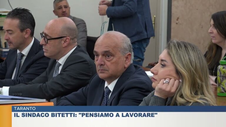 TARANTO.  Il Sindaco Bitetti: “pensiamo a lavorare”
