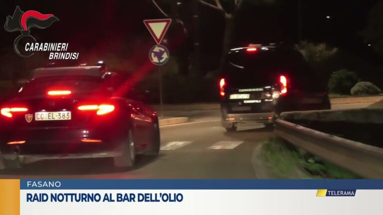 Raid notturno al bar dell’olio