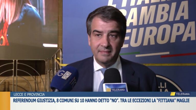 Referendum giustizia, 8 comuni su 10 hanno detto “no”. Tra le eccezioni la “fittiana” Maglie
