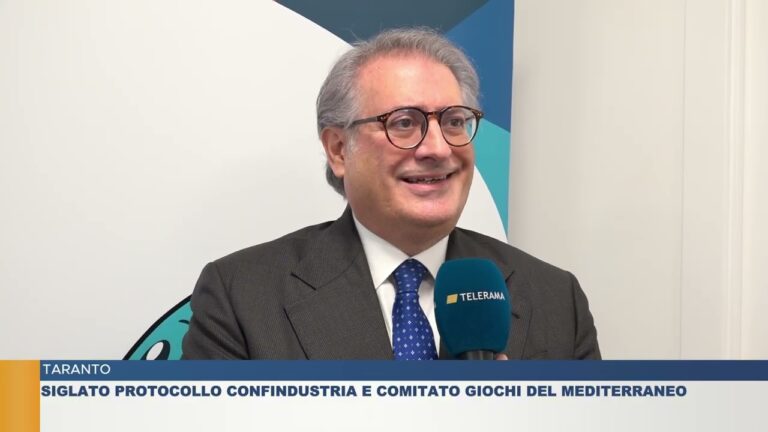 TARANTO.  Siglato protocollo Confindustria e Comitato Giochi del Mediterraneo