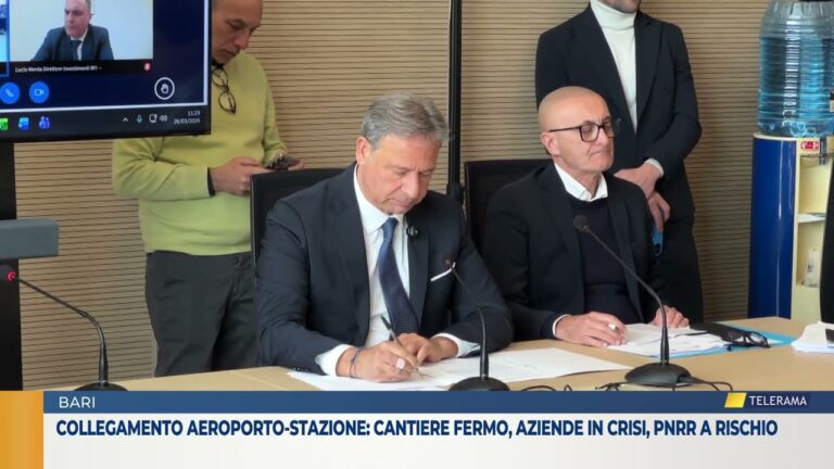 COLLEGAMENTO AEROPORTO-STAZIONE: CANTIERE FERMO, AZIENDE IN CRISI, PNRR A RISCHIO