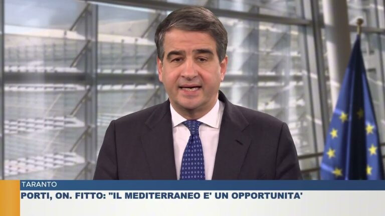 TARANTO.  Porti, Fitto: “Il Mediterraneo e’ un opportunita’ “