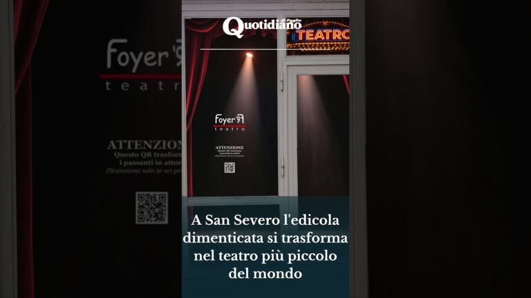 San Severo, edicola abbandonata diventa un teatro: orari e programma delle repliche