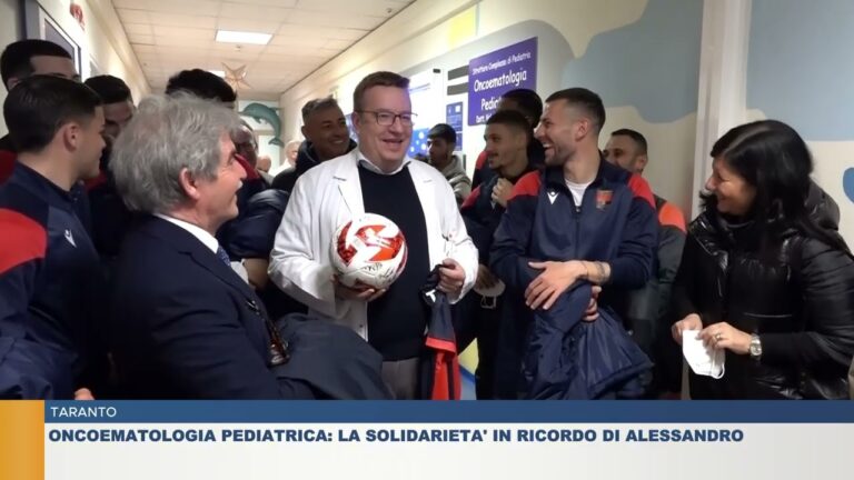 TARANTO.  Oncoematologia Pediatrica: La solidarieta’ in ricordo di Alessandro
