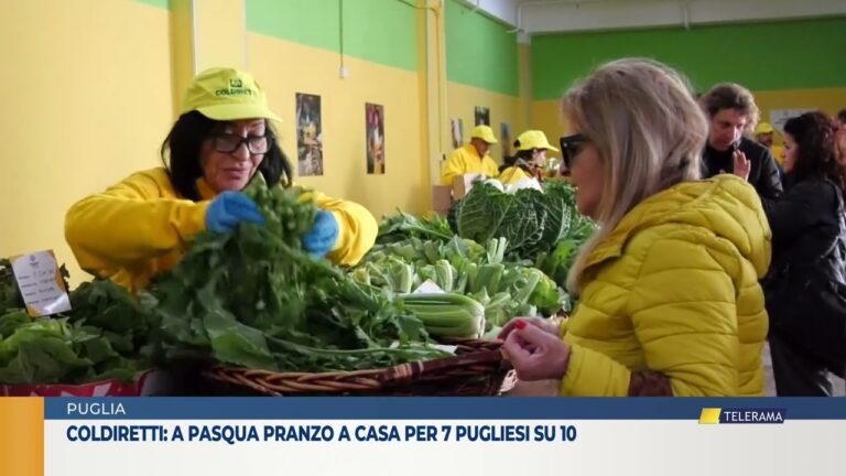 Puglia, coldiretti: a Pasqua pranzo a casa per 7 pugliesi su 10