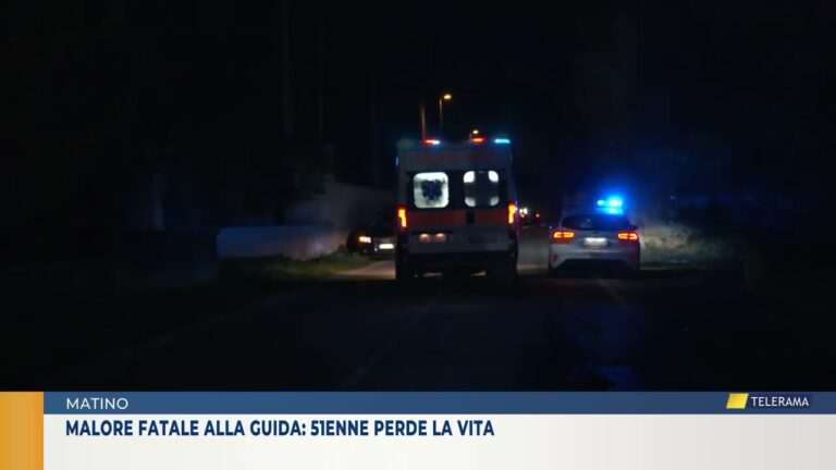 Malore fatale alla guida: 51enne perde la vita a Matino