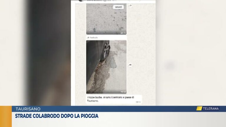 Strade colabrodo dopo la pioggia