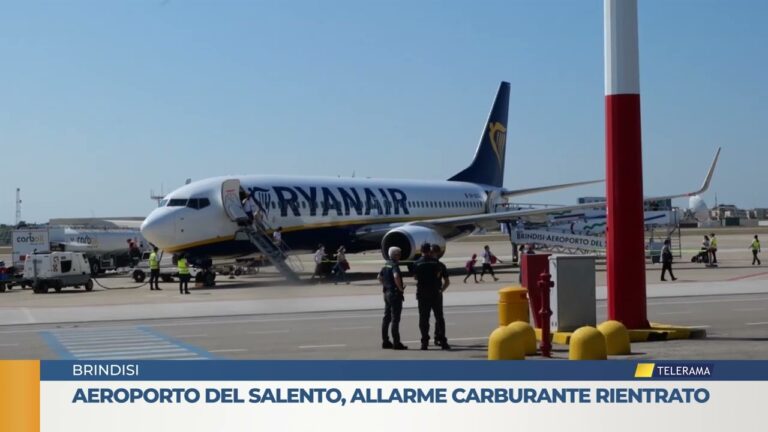 Aeroporto del salento allarme carburante rientrato