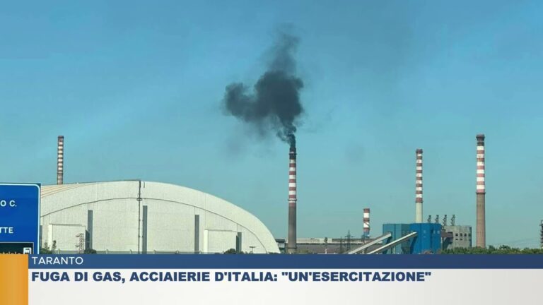 TARANTO.  Fuga di gas, Acciaierie d’Italia: “un esercitazione”