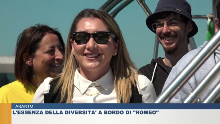 TARANTO.  l’ essenza della diversita’ a bordo di “ROMEO”