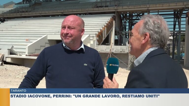TARANTO.  Stadio Iacovone, Perrini: “Un grande lavoro, restiamo uniti”