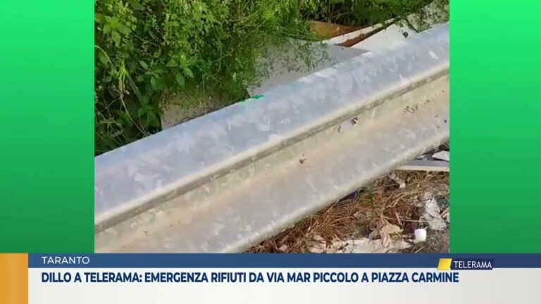 Dillo a Telerama: emergenza rifiuti da via mar Piccolo a piazza Carmine