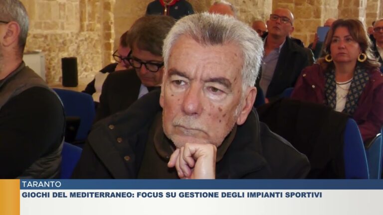 TARANTO.  Giochi del Mediterraneo: Focus su gestione degli impianti sportivi