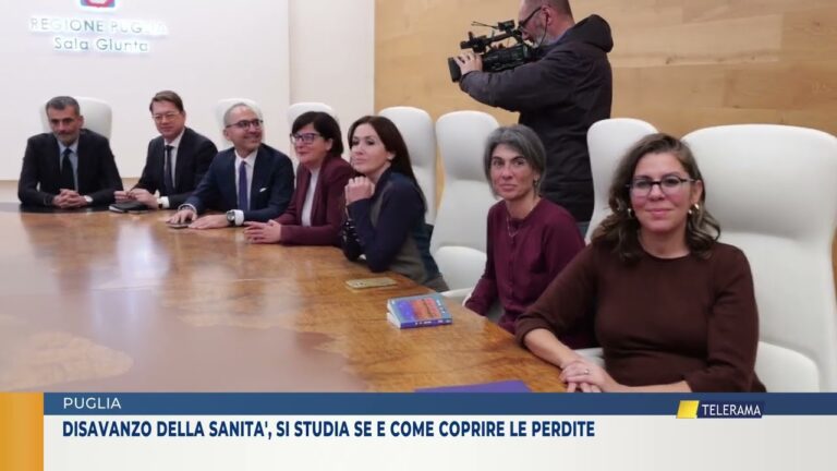 PUGLIA. disavanzo della sanita’, si studia se e come coprire le perdite