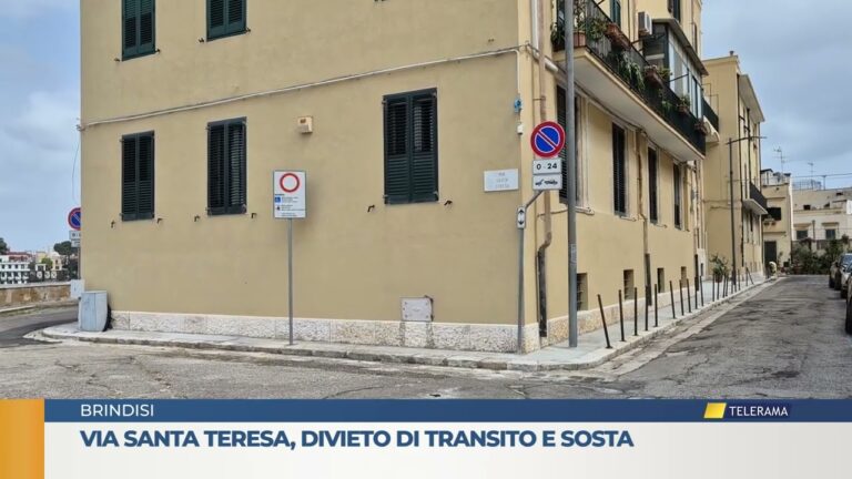 Via Santa Teresa divieto di transito e sosta