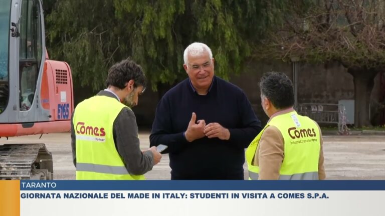 TARANTO.  Giornata mondiale del MADE IN ITALY: Studenti in visita a Comes S.P.A.