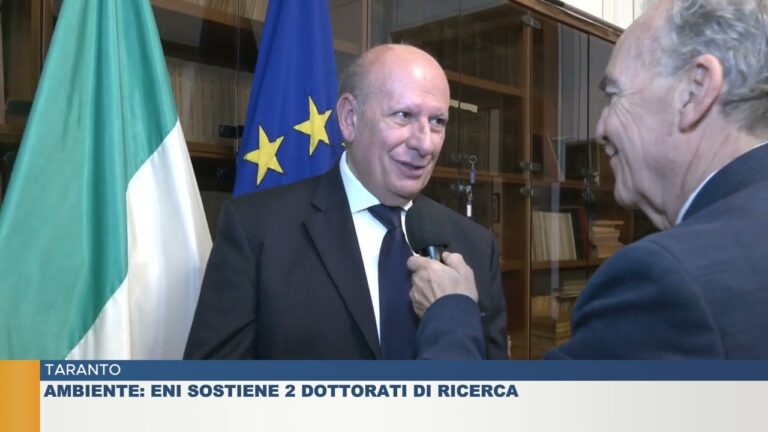 TARANTO.  Ambiente: ENI sostiene 2 Dottorati di ricerca