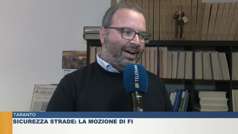TARANTO.  SICUREZZA STRADE: LA MOZIONE DI FI