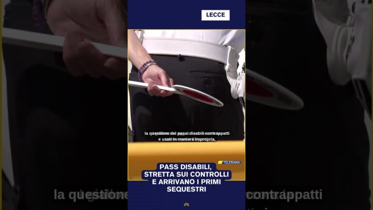PASS DISABILI, STRETTA SUI CONTROLLI E ARRIVANO I PRIMI SEQUESTRI