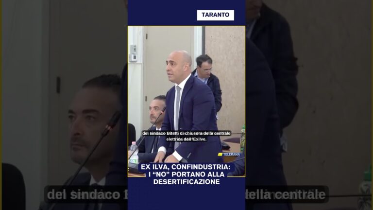 EX ILVA, CONFINDUSTRIA: I “NO” PORTANO ALLA DESERTIFICAZIONE