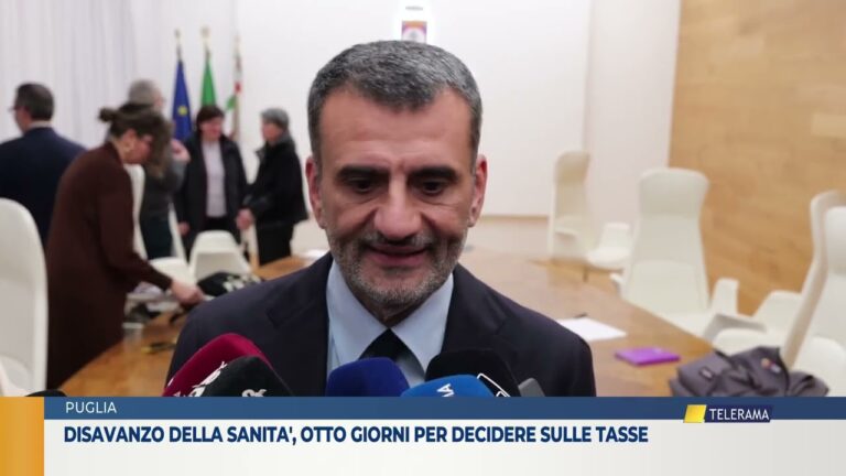 DISAVANZO DELLA SANITA’, OTTO GIORNI PER DECIDERE SULLE TASSE