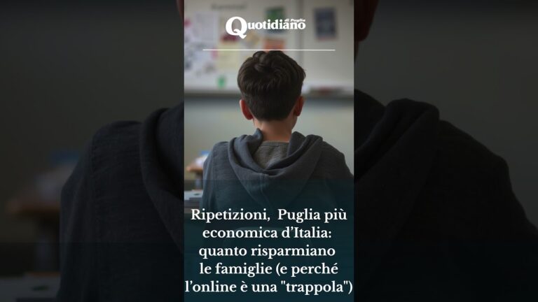 Fine scuola e ripetizioni: in Puglia i prezzi più bassi d’Italia
