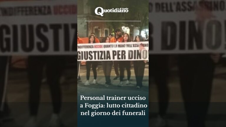 Foggia, lutto cittadino nel giorno dei funerali del personal trainer Dino Carta
