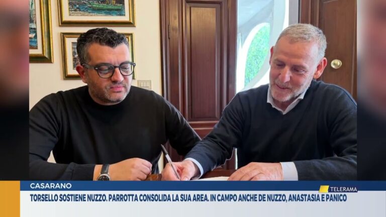 Torsello sostiene Nuzzo. Parrotta consolida la sua area. In campo anche De Nuzzo, Anastasia e Panico