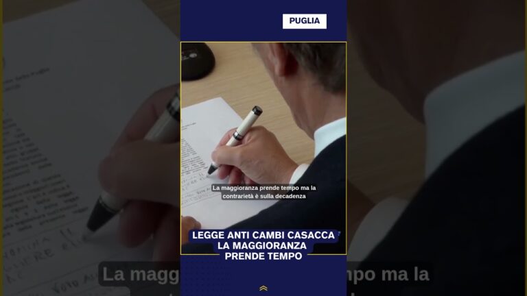 LEGGE ANTI CAMBI CASACCA, LA MAGGIORANZA PRENDE TEMPO