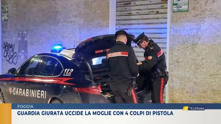 FOGGIA. GUARDIA GIURATA UCCIDE LA MOGLIE CON 4 COLPI DI PISTOLA