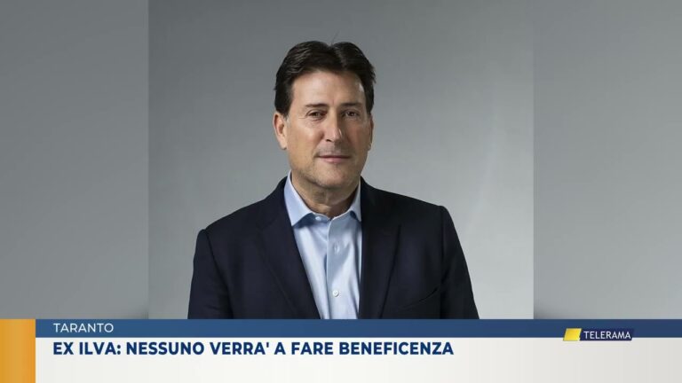 TARANTO. EX ILVA: NESSUNO VERRA’ A FARE BENEFICENZA