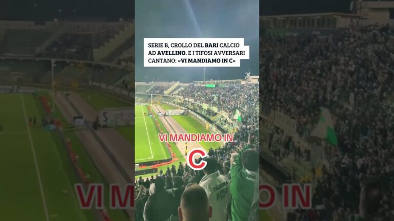 #Calcio, disfatta #Bari ad #Avellino. E i tifosi avversari cantano: «Vi mandiamo in C»