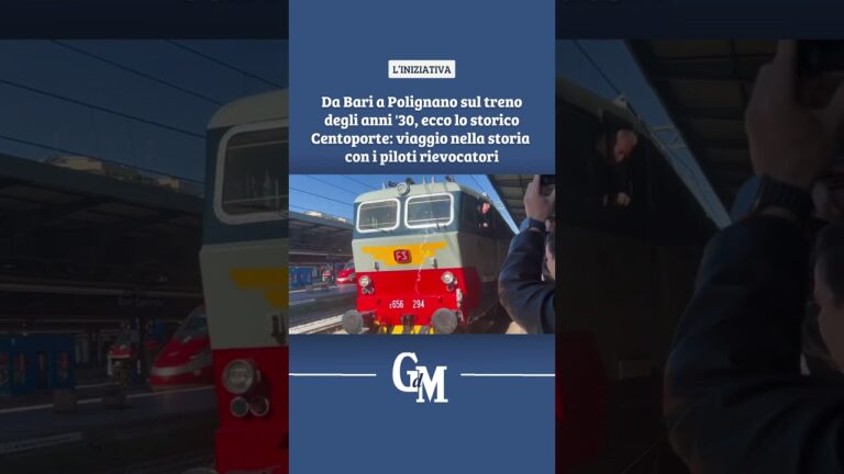 Da #Bari a #Polignano sul #treno degli anni 30, ecco lo storico Centoporte: un viaggio nella #storia