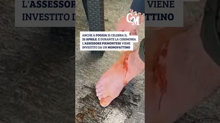 #Foggia, durante cerimonia del #25aprile assessore Piemontese viene investito da #monopattino