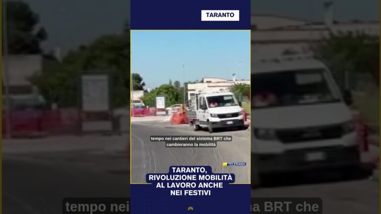 TARANTO, RIVOLUZIONE MOBILITÀ AL LAVORO ANCHE NEI FESTIVI