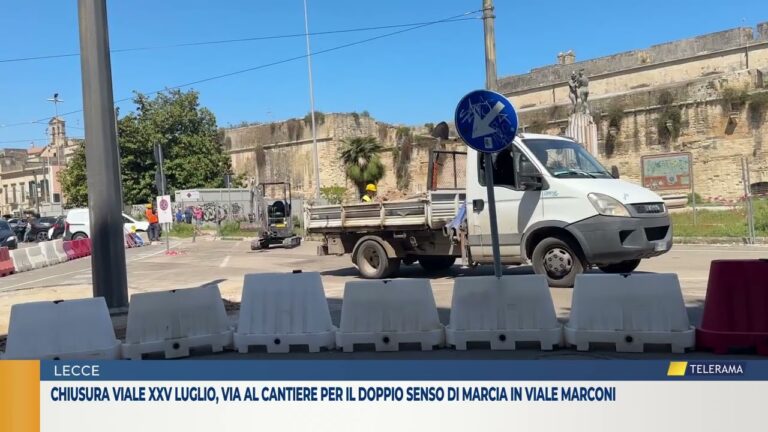 Chiusura viale XXV luglio, via al cantiere per il doppio senso di marcia in viale Marconi